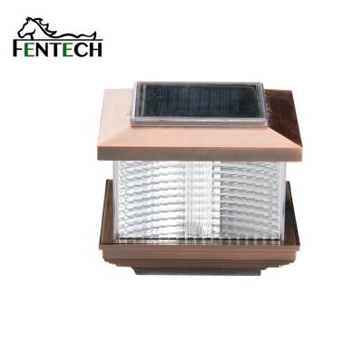 China Easily Assembled Fentech 5 Inch Solar Post Cap Deck Light, Solar Fence Post Cap Light for sale