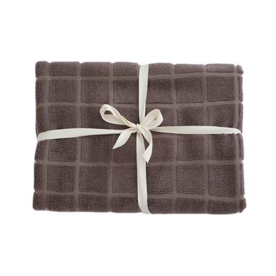 China Wholesale Dark Brown QUICK DRY Japanese Towel Cheap Bath Towel 2 Pieces 100% Cotton Towel Set For Wholesale for sale