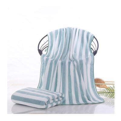 China QUICK DRY cotton family quality luxury hotel brand fashion stripe bath towels white 100% microfiber set for sale