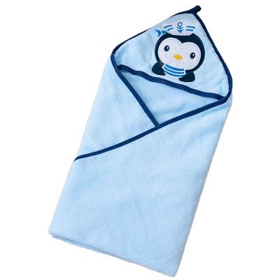 China QUICK DRY Warm Animal Soft Infant Hooded Towel Toddler Baby Muslin Bath Cartoon Pattern Organic 100% Bamboo Cotton Kids Towels With Hood for sale