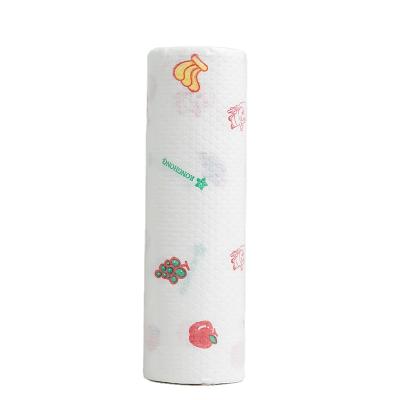 China Sustainable Fabrics Roll Cotton Towels Tea Towels 50*70 Nonwoven Kitchen Dish Towel Printed Rolls for sale