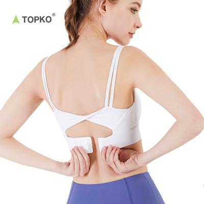 China TOPKO Breathable Manufacturer High Quality Wholesale Colorful Yoga Compression Backless Sports Bra for sale