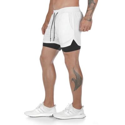 China TOPKO Breathable Summer Custom Fitness Sweat Cotton 2 in 1 Workout Boxer Gym Sports Men's Shorts for sale