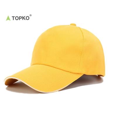 China Custom logo hats TOPKO cotton girls boy private label USA vintage velvet pink velvet men cheap empty kids women waterproof baseball cap for sale