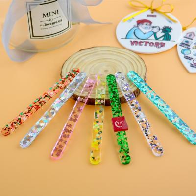 China Tools Supplier ACRYLIC Baking Popsicle Sticks Glitter Color Ice Cream DIY Home Dessert Gift Decoration Supplier Acrylic Popsicles for sale