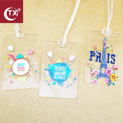 China Luggage Custom Color Printed Acrylic Luggage Tag School Bag Tag for sale