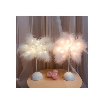 China Holiday Light Modern Simplicity Delicate Christmas Decorations Warm Small Feather Lamp For Party Lights for sale