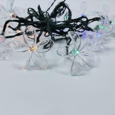 China Holiday Light New Solar Light Colorful Flower Shape Outdoor LED Festival Party Decoration Light for sale