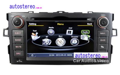 China Carro DVD estereofónico GPS para multimédios GPS iPod de Toyota Auris Corolla Satnav Autoradio à venda