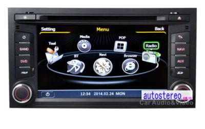 Cina lettore DVD stereo Autoradio dell'automobile di 3G WIFI USB Bluetooth per i pixel di Seat Leon 800*480 in vendita