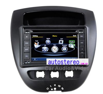 China Estéreo do carro de Toyota Sat Nav DVD para a unidade principal DVD Autoradio de Citroen C1 Toyota Aygo Peugeot 107 Satnav à venda