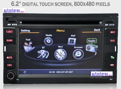 China Pantalla táctil estérea de Sat Nav Digital del coche de Bluetooth con el DVD iPod USB en venta