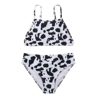 China 2022 Hot Sale Recycled Kids Swimwear Fabric Recycled Kids Bikini Set Dismountable Padded Swimwear and Beachwear For Grill for sale