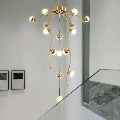 China Lighting Functions Northern Europe Hot Selling Chandeliers Lamp Pendant Lights Modern Led Chandelier Glass Gold Light for sale