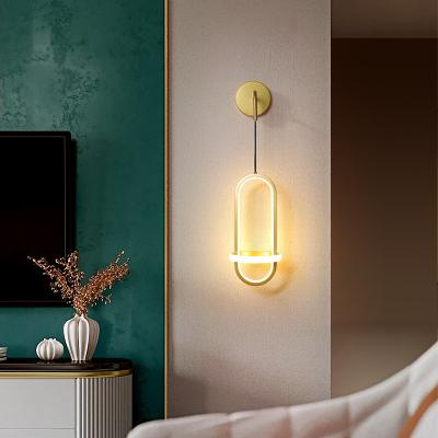 China Lighting Functions Iron Modern Simple Art Wall Chandelier Bedroom Wall Lamp Adjustable Wall Lamp for sale