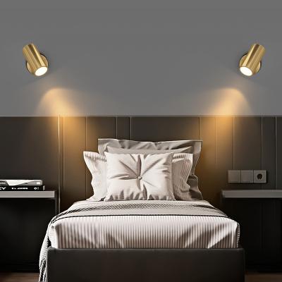 China Lighting Hotel Interior Acrylic Iron Functions China Modern Design Copper Color Adjustable Led Bedroom Wall Lamps for sale