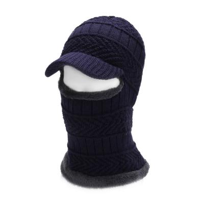 China COMMON Custom Winter Sports Hat Scarf Warm Knitted Face Mask Set Ski Mask Universal Size Knit Caps Cycling Skiing for sale