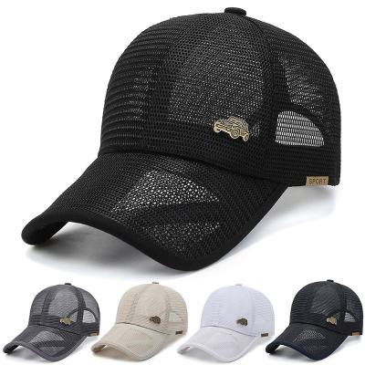 China COMMON Mesh Multi Panel Unstructured Hat Simple Distressed Baseball Cap for sale