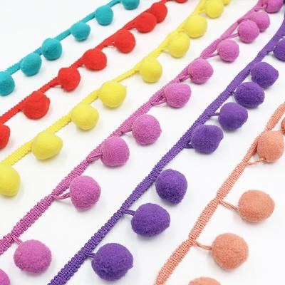 China Pom Pom Trim Handmade DIY Curtain Dressing Accessories with Curtain Tassel Balls Trimmings and Accessories Garment Sewing Accessory for sale