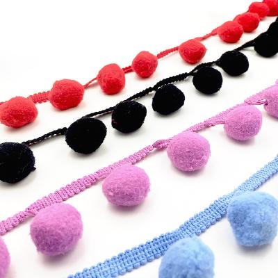 China Wholesale 20mm DIY curtain 16colors sewiing pom pom ball braid lace trim for garment accessories for sale