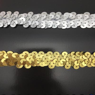 China China Viable Hot Sale Lace Border Sequin Beads Braid Ribbon Elastic Sequin Trim for sale