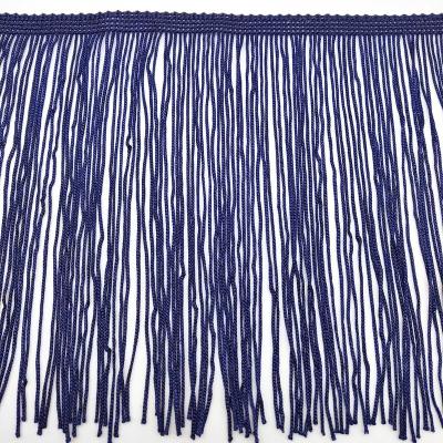 China Wholesale 20Inch Polyester Fabric Fringe Tassel Sewing Accessories 50CM Long Curtain Silky Trim For Fashion Dress for sale