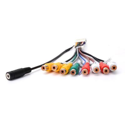 China Junsun China-chic New Car Stereo RCA Radio Produced Wire Auxin Adapter Cable For Android Car DVD Player Car Accessories for sale