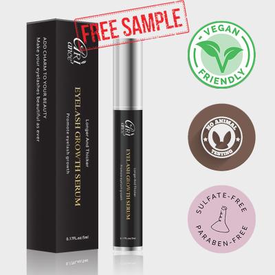 China Moisturizer Free Sample Organic Eyelash Growth Serum 100% Private Label 5ml Eyelash Serum Eyelash Enhancer for sale