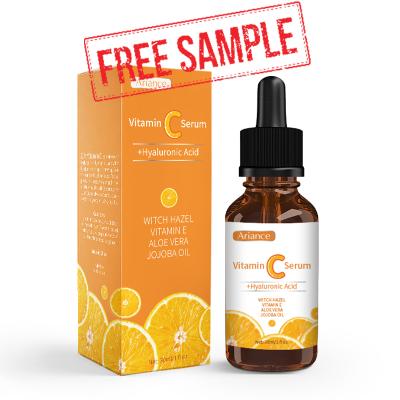 China Moisturizer Free Sample MSDS Certificated HA Essence Whitening Anti Aging Skin Care 30ml 20% Vitamin C Serum For Face for sale