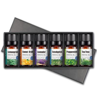 China Skin Revitalizer Private Label OEM / ODM In Stock Pure Natural 6 PCS Essential Oil Gift Set for sale