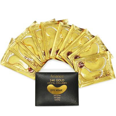 China Anti-Wrinkle OEM Private Label Under Eye Gel Pads 24K Gold Collagen Patch Korean Sheet Eyemask Custom Eye Mask for sale