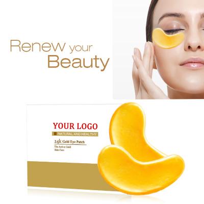 China Anti-Wrinkle Private Label Anti Aging 24K Gold Under Eye Patch Organic Custom Gel Korean Eye Mask for sale