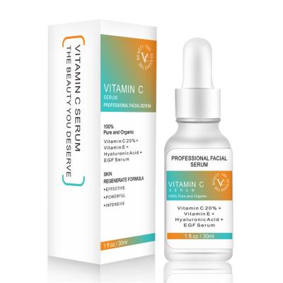 China 2020 Best OEM/ODM Moisturizer Skin Care Vitamin C Serum 20% Organic Vitamin C Whitening Serum 2020 Best Selling for sale