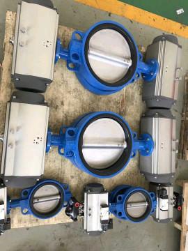 Китай Rack and Pinion Aluminum Pneumatic Rotary Actuator Control Butterfly Valves продается