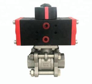 Китай DN15 Stainless Steel 304 Pneumatic Actuator 3pc Ball Valve AT32.40 small actuator продается