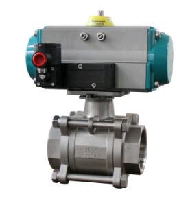 Китай Ball valve with pneumatic rotary actuators double acting and spring return продается