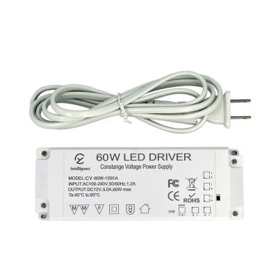 China manufacturer direct supply 60W Cabinet Light Power Supply 12v 5a Constant Voltage Switching Power Supply CY- 60W-1205A for sale