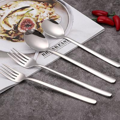 China Amazon Viable Success Korean Style Spoon Fork Stainless Steel Flatware Set Hotel Restaurant Spoon Cutlery Flatware Set For Party for sale