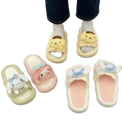 China Trend Kawaii Sanrio Kuromi Fashion My Melody Cinnamoroll Cute Cartoon Summer Indoor Non-slip Slippers Indoor Outdoor Slipper for sale