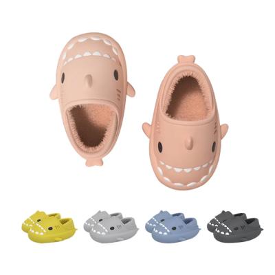 China Fashion Trend Fashion Winter Shark Cotton Indoor Cute Comfortable Warm Waterproof Non-slip Slippers For Women for sale