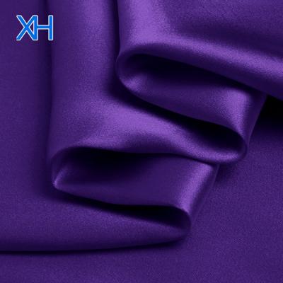 China Newst 2019 Viable For Pillow Case 16 Silk Satin Fabrics In Purple By Xinhe Textiles for sale