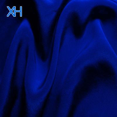 China Single Stretch Crepe De Chine Silk Fabric 100 Colors In Stock Royal Blue for sale