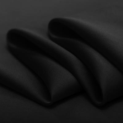 China 2020 Hot Sale Pure Black Traditional Silk Fabric Viable Online With Minimum Yard By Xinhe Textiles for sale