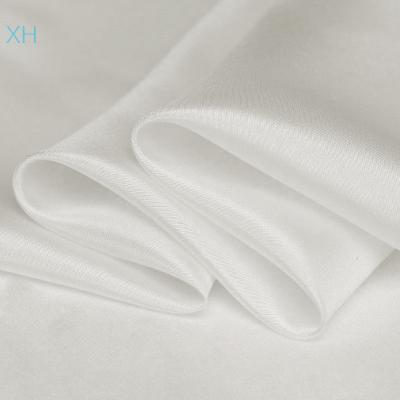 China 2020 Viable Hot Selling Pure Washable Silk White Color Habotai Fabric For Scarf By Xinhe Textiles for sale