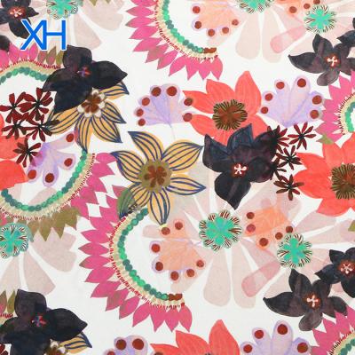 China Hangzhou Simple Digital Printed Crepe De Chine Fabric Digital Printing 100% Silk Fabric 16MM Silk Fabric for sale