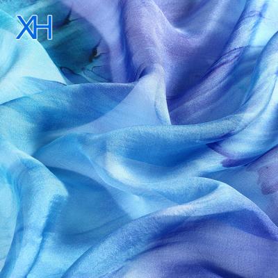 China Wholesale Plain Nature Silk Printed 100% Silk Fabric Floral Chiffon Fabric for sale