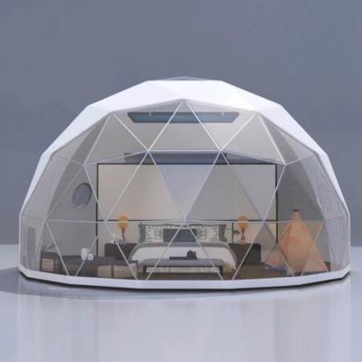 China Straight Tying Type Y Geodesic Dome Tent Factory Price Trade Show Tent PVC Hotel Dome Winter Proof Luxury Outdoor Glamping Tent for sale