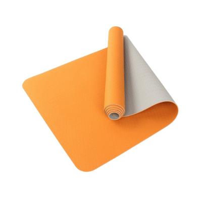 China HUAYI Fitness Logo 6mm Tape Custom Yoga Mat With Position Line Wholesale Waterproof Washable Durable Anti-Slip Double Side for sale