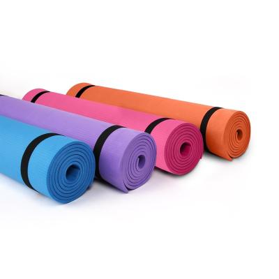 China Custom 4mm Thick Eva Foam Durable Fitness And Exercise Yoga Mat With Carrier Strap for sale