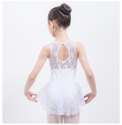 China Wholesale Dancer Tights Dttrol Lace Ballet Kids Dance Leotard Kids Gymnastics Sleeveless Dancer Tights With Skirts Kids for sale